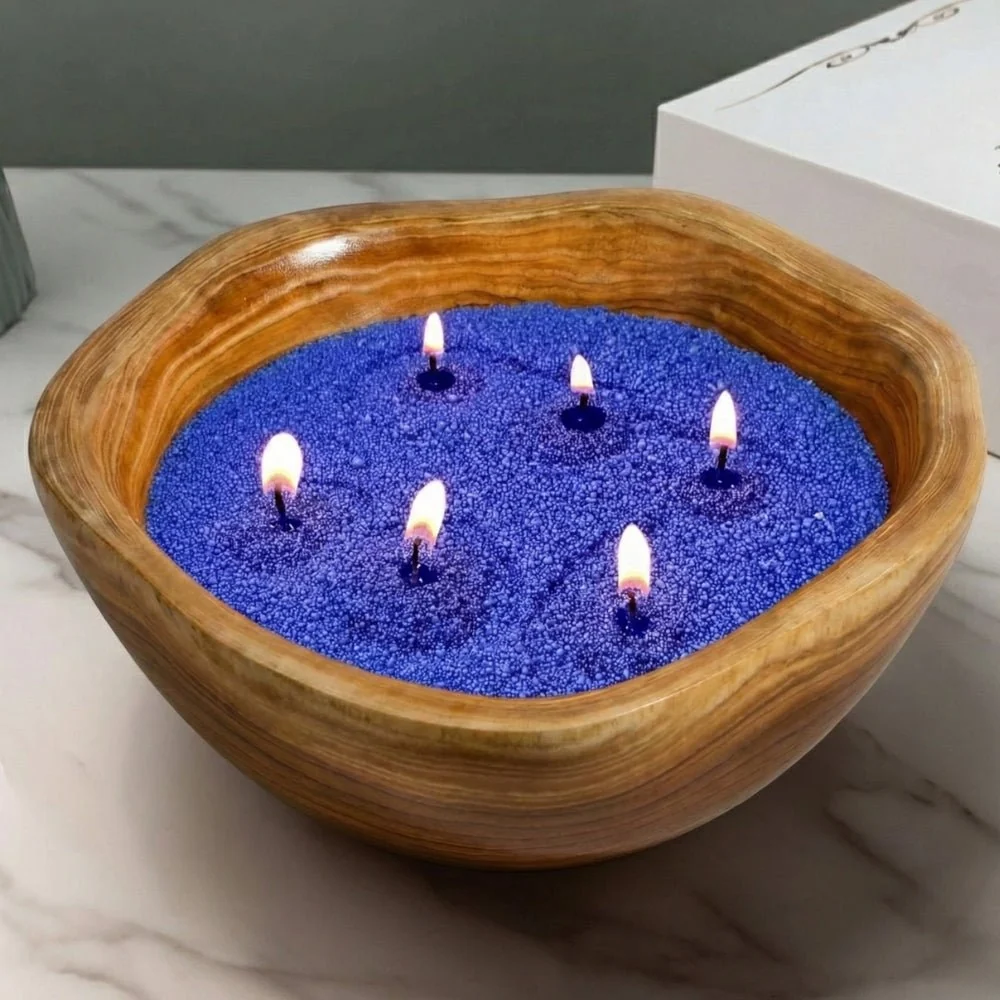 Natural Wood Vessel Candle